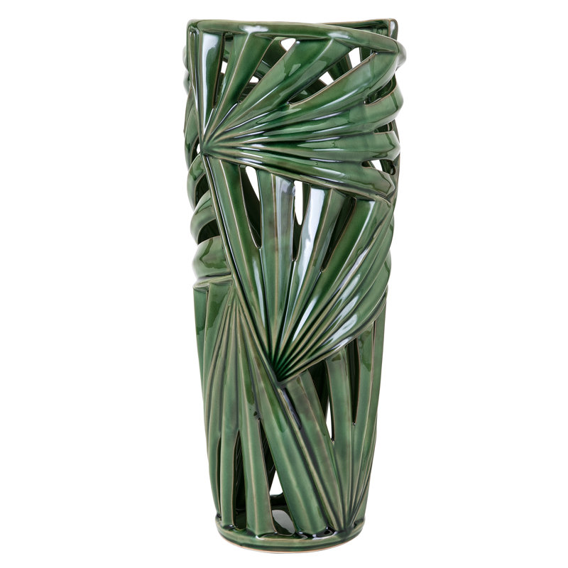 Bay Isle Home Cylinder Green Floor Vase & Reviews Wayfair